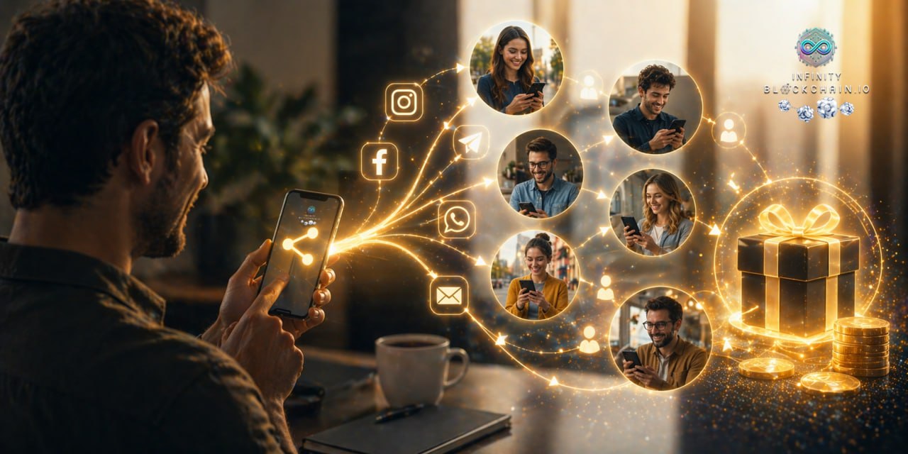 InfinityBlockchain Affiliate Program — 3-Level Team Bonus